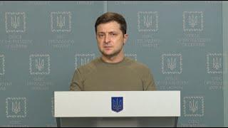 01 день війни. Звернення Президента України Володимира Зеленського до українців