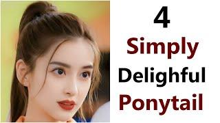 4 Pretty easy ponytail - quick pony | easy ponytail | hairstyle for girls