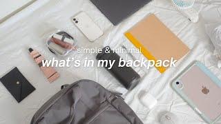 What's in my backpack  ideas for back to school/college, simple & minimal, new ikea backpack