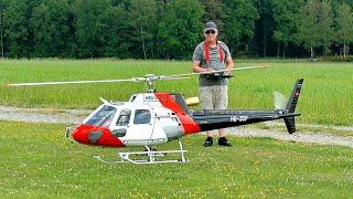 WOW !!! STUNNING !!! HUGE MODEL RC AS-350 ECUREUIL SCALE  ELECTRIC HELICOPTER / FLIGHT DEMONSTRATION