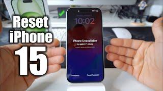 How To Reset & Restore your Apple iPhone 15 - Factory Reset