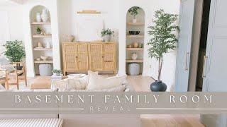 Basement Family Room Reveal | Interior Design