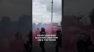 Colombia Police Remove Road Blockades By Truckers Against Diesel Price Hikes |Subscribe to Firstpost