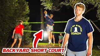 Pro Volleyball Player Gets Challenged to Backyard Volleyball