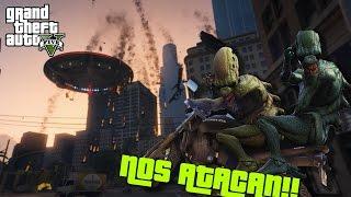 NUEVA INVASIÓN ALIENIGENA EN GTA V | Aliens vs Militares | GTA 5 PC Mods