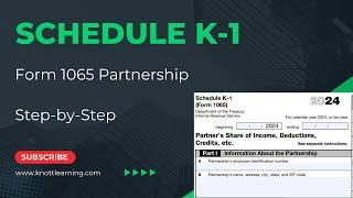 2024 Schedule K-1 Form 1065 Walkthrough