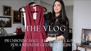 PR UNBOXING HAUL | A LIFE UPDATE & PACKING FOR A WEEKEND GETAWAY | VLOG S6:E6 | Samantha Guerrero