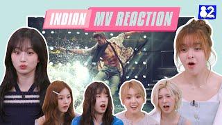 (CC) NMIXX reacts to iconic Indian MVs | Gulabi Sadi, Bang Bang, Kala Chashma