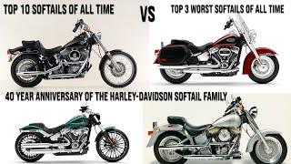 Top 10 Softails & Top 3 Worst Softails Harley-Davidson has ever Produced │40 Year Anniversary