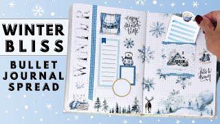 PLAN WITH ME & FLIP THROUGH | WINTER BLISS BULLET JOURNAL SPREAD