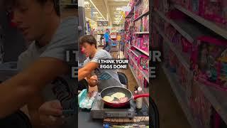WE COOKED A MEAL INSIDE OF WALMART!