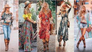 Stylish Bohemian Casual || Boho Chic Outfits 2020/2021 Style Ideas || Boho Outfits Inspirations