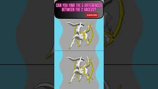 Can you find the 5 differences between the 2 arceus?| FUNNY TESTS