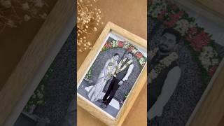 Hand embroidery on photograph 🪷#youtube #bespokebysaurabh #art #embroiderythread #weddingembroidery