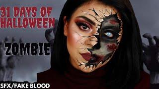 31 DAYS OF HALLOWEEN | ZOMBIE/ UNDEAD MAKEUP LOOK TUTORIAL