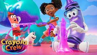 NEW! Slime Planet with Spooky Aliens! | Crayola Crew Imaginative Cartoons for Kids & Families