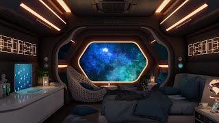 Starship Sleeping Quarters  Relaxing 10H Space Travel | Spaceship Ambience, Deep Bass For Sleep