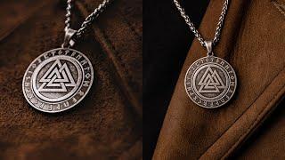 Rotating Valknut Pendant Necklace with Antique Design - Epic Loot Shop