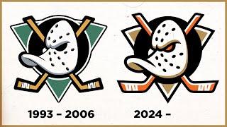 1993 'Mighty Ducks' vs. 2024 'Anaheim Ducks' Logo Redesign Comparison