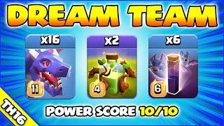 16 x Dragons + Bats = WOW!!! TH16 Attack Strategy (Clash of Clans)