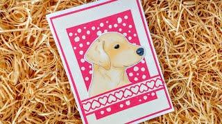 Colouring the Labrador digi image from Ruth Hamilton Design with Tonic Studios Alcohol Markers