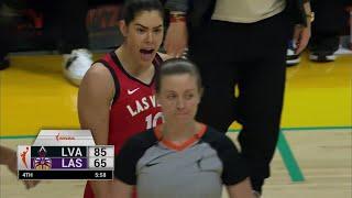 Kelsey Plum AND Coach Becky Hammon Pick Up Technical Fouls On SAME PLAY For Not Getting A Foul Call.