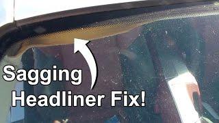 How to Repair Sagging Headliner Fix Chrysler Crossfire, Mercedes Benz slk clk 320 350