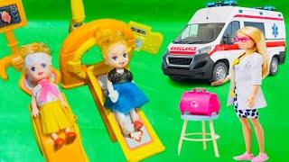 8 Minutes Satisfying With Unboxing Doctor Play set,Dolls Fighting Rescue the Dolls | ASMR