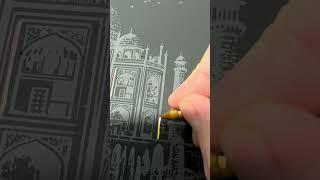 Taj Mahal Beautiful Scratch Art ️