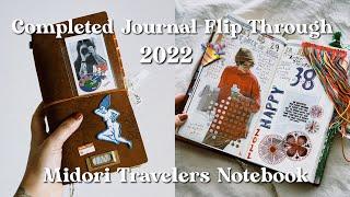 Completed journal flip through 2022  Travelers Notebook | Janethecrazy