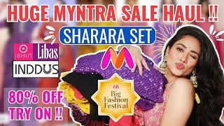 *HUGE* Myntra Sale Haul "FESTIVE SHARARA SET" Celebrity inspired outfit, Party wear kurta set  |