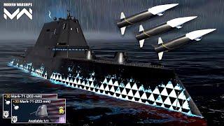 USS Zumwalt - 3x HyFly-2 With Full Legendary Build - Modern Warships Gameplay