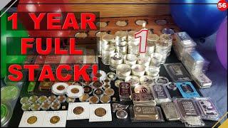 Full stack video!  One year anniversary of stacking - Over 50,000$ worth of precious metals