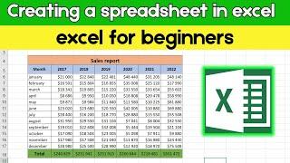 How to create a spreadsheet in excel in 5 minutes | excel for beginners