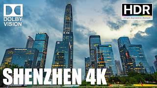 Shenzhen, China - Walking in the downtown area of ​​Shenzhen at night｜4K HDR