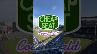 I found the single worst seat at Coors Field, home of the Colorado Rockies #baseball #mlb