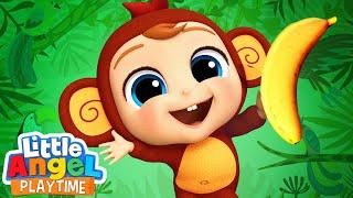 Monkey Banana Dance | Fun Sing Along Songs by Little Angel Playtime