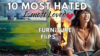 Reacting to 10 most HATED & loved Furniture FLIPS  this year