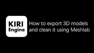 How to export 3D model to your favorite 3D editor