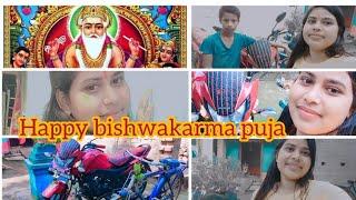 happy bishwakarma puja 2023..baba pujo korar time #viralvideo #rekhamahato #bishwakarmapujavlog