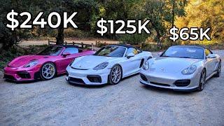 Porsche 718 Spyder RS vs 718 Spyder vs 987 Spyder - Head to Head Review!