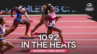 Sha'Carri Richardson storms to 10.92 in 100m heats | World Athletics Championships Budapest 23