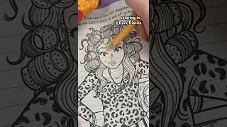 Coloring in my dork diaries book ️ #shorts #art #coloring