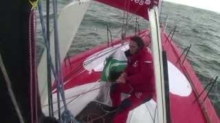 Fitness session for the singlehanded skippers onboard the Imoca 60 boats.