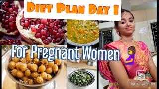 Pregnancy Diet Plan Day 1for Indian Women||Morning To Night Routine| For 1st Trimester