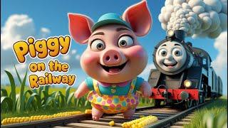 Piggy On The Railway -  Cartoon And Animated Rhymes | Super Simple Songs