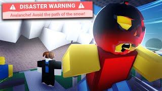 THE NEW AVALANCHE UPDATE IN ROBLOX NATURAL DISASTER SURVIVAL...