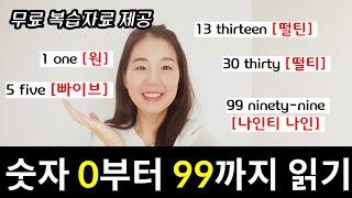 영어로 숫자 읽는방법, 0~99까지 읽기