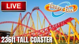 LIVE - THORPE PARK NEW 236ft Tall Roller Coaster - Details & Discussion!