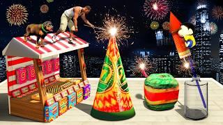 SHINCHAN AND FRANKLIN CELEBRATED DIWALI WITH WORLDS GIANT CRACKERS IN GTA 5